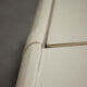 Pair of 70s white leather bedsides