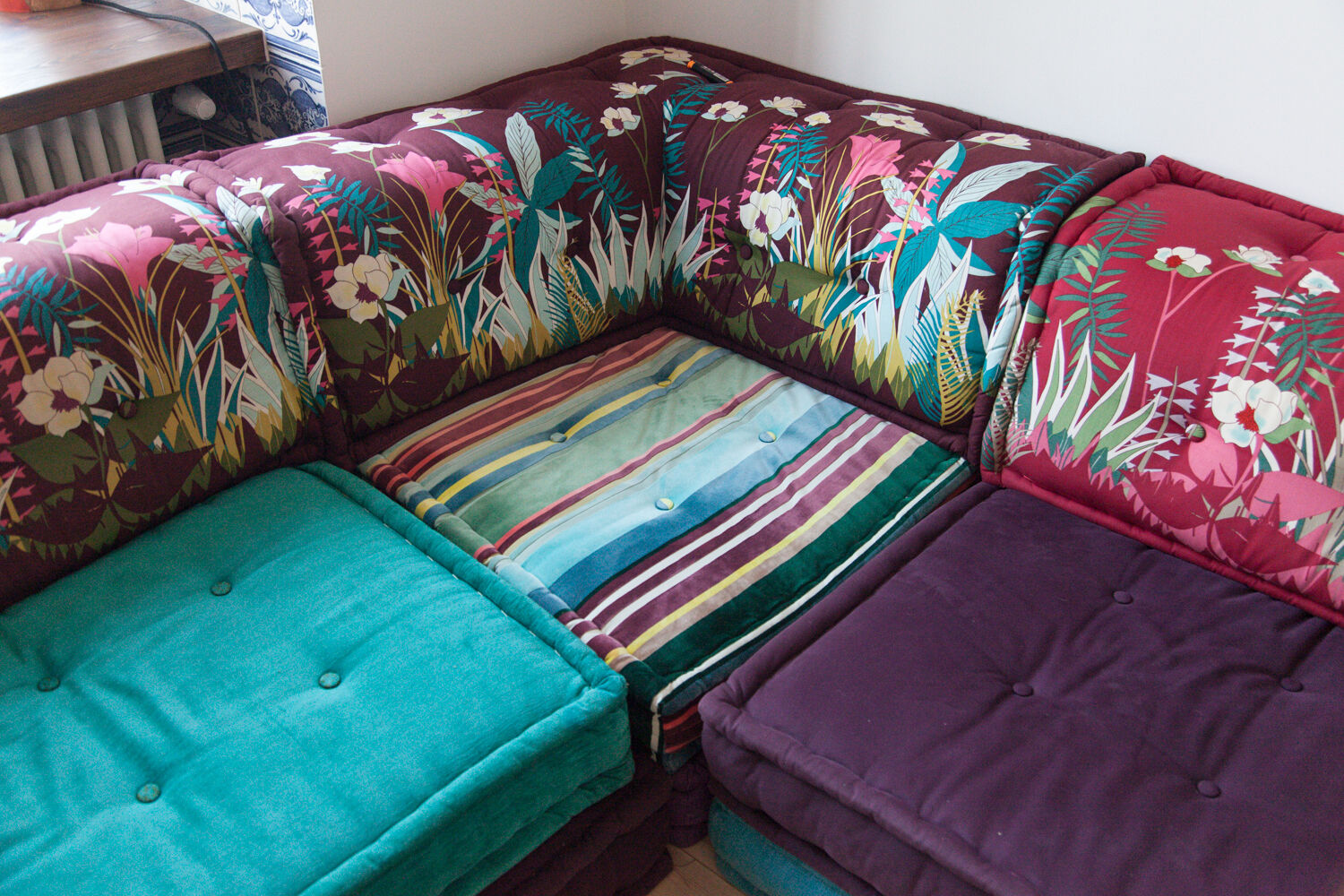 Canapé modulaire Mah Jong par Hans Hopfer et Philippe Roche, Roche Bobois Selency