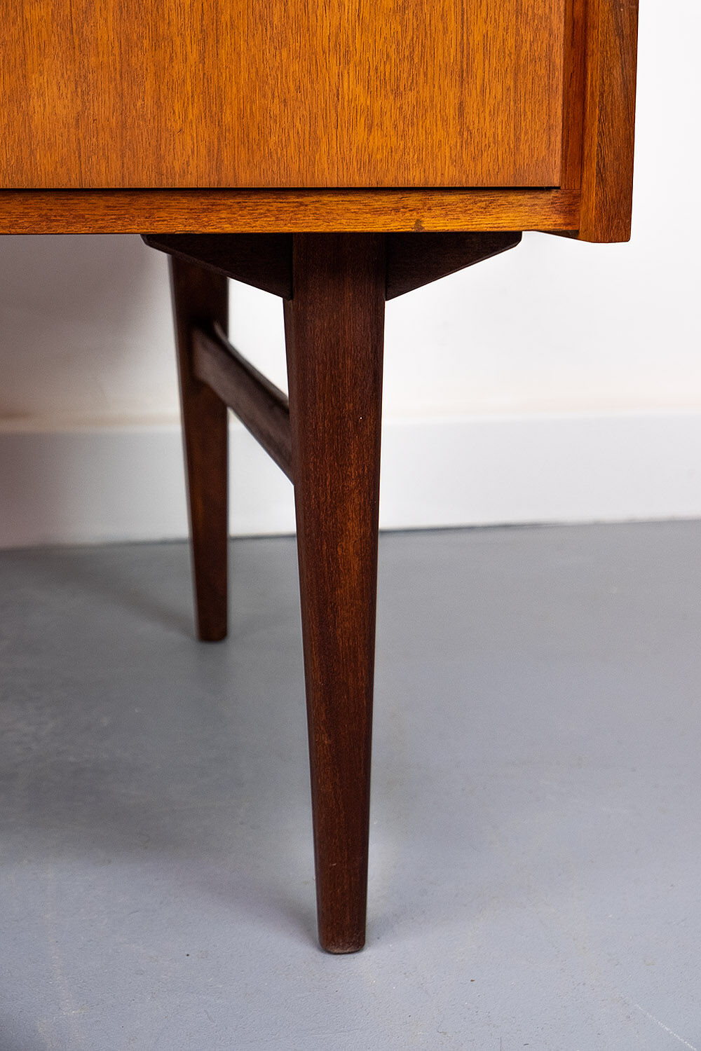 Freestanding vintage teak desk 1960s