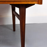 Freestanding vintage teak desk 1960s