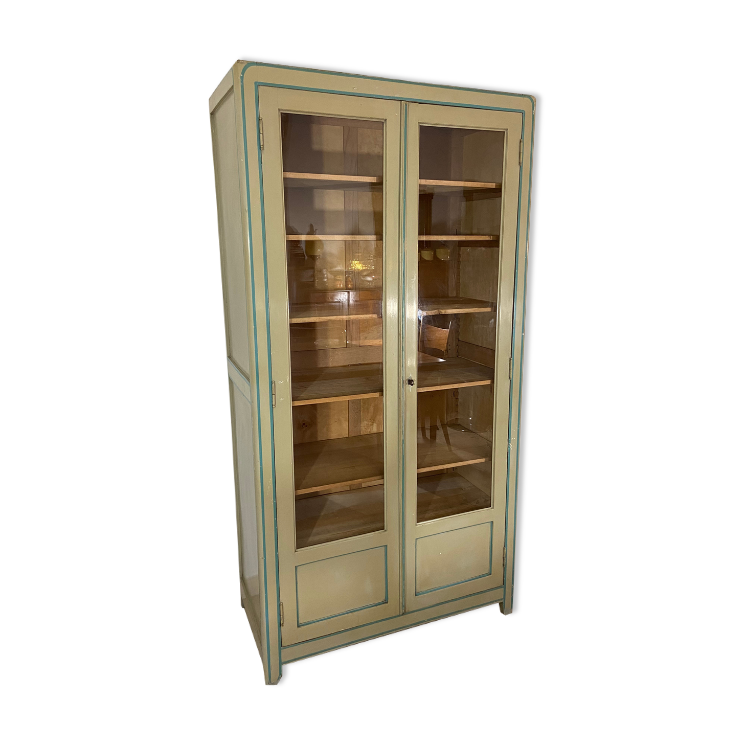 Glass-glazed Parisian wardrobe 1950