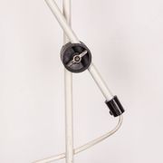 Lampe de bureau inclinable en métal blanc 1960.