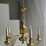 Lustre doré hollandais à 6 bras de lumière D50