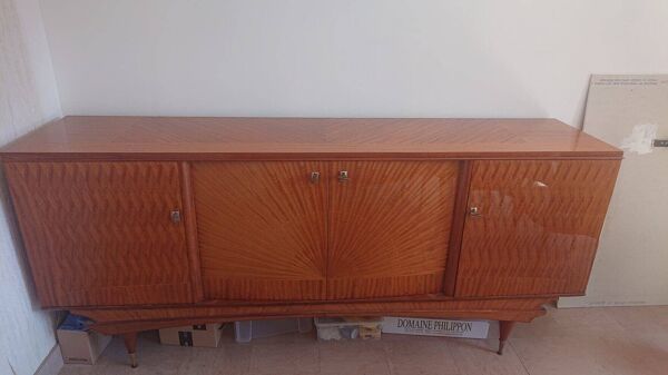 Meuble marquetterie année 60