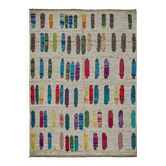Tapis boho recyclé turc fait main 206 cm x 283 cm