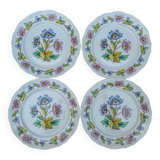 Set of 4 Moulins des Loups flat plates