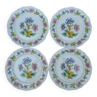 Ensemble de 4 assiettes plates Moulins des Loups