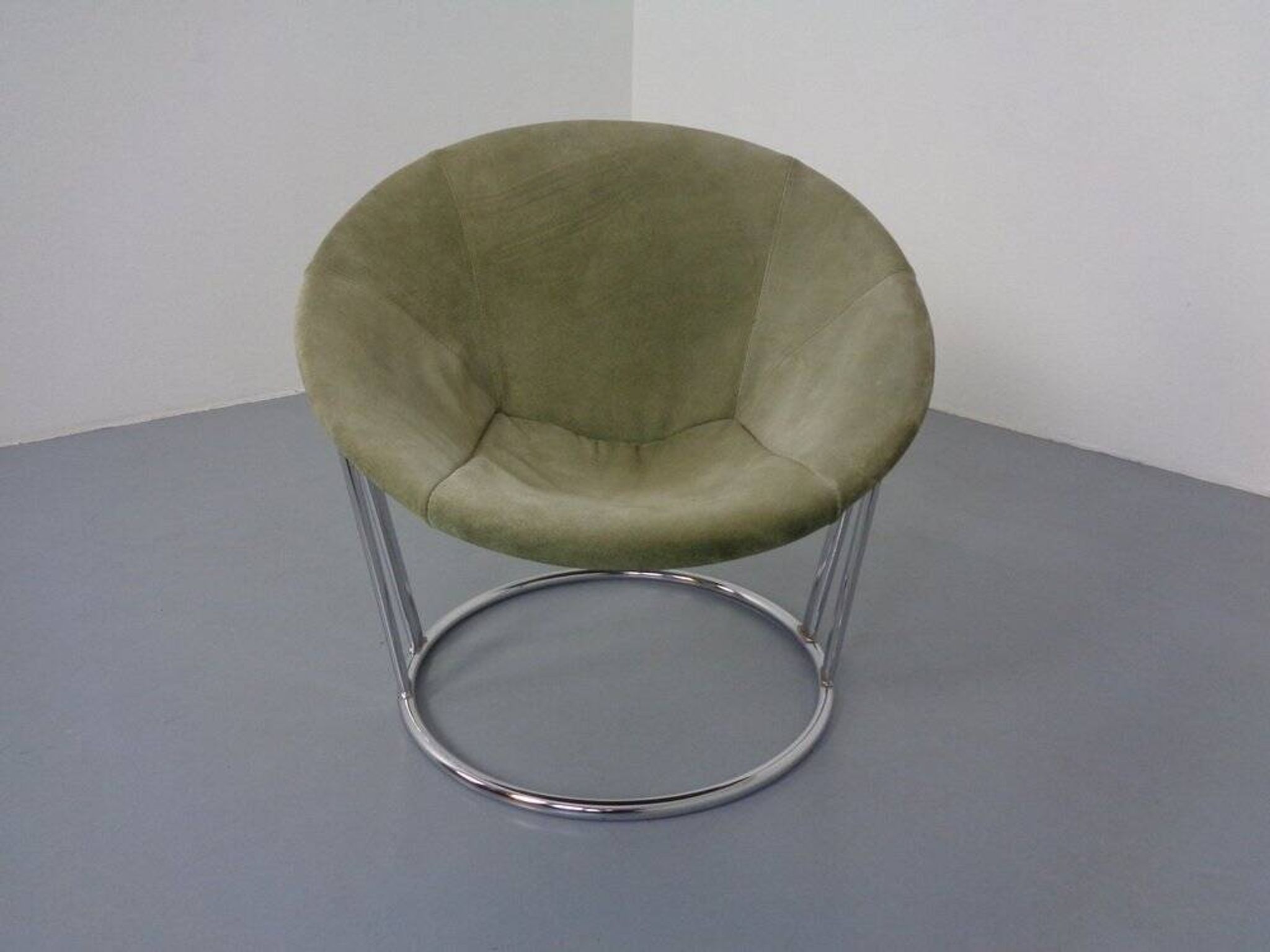 Vintage Suede Lounge Chair by Lusch Germany, 1960s