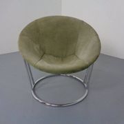 Vintage Suede Lounge Chair by Lusch Germany, 1960s