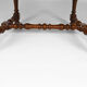Louis XIII office armchair in leather and walnut carved around 1860