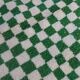 Fir green checkered Berber rug