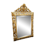 Large italian mirror in carved and gilded wood