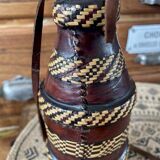 Leather-covered bottle