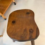 Varnished wooden stool