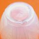 Opalescent glass vase in the shape of an urn Decorated with foliage and berries