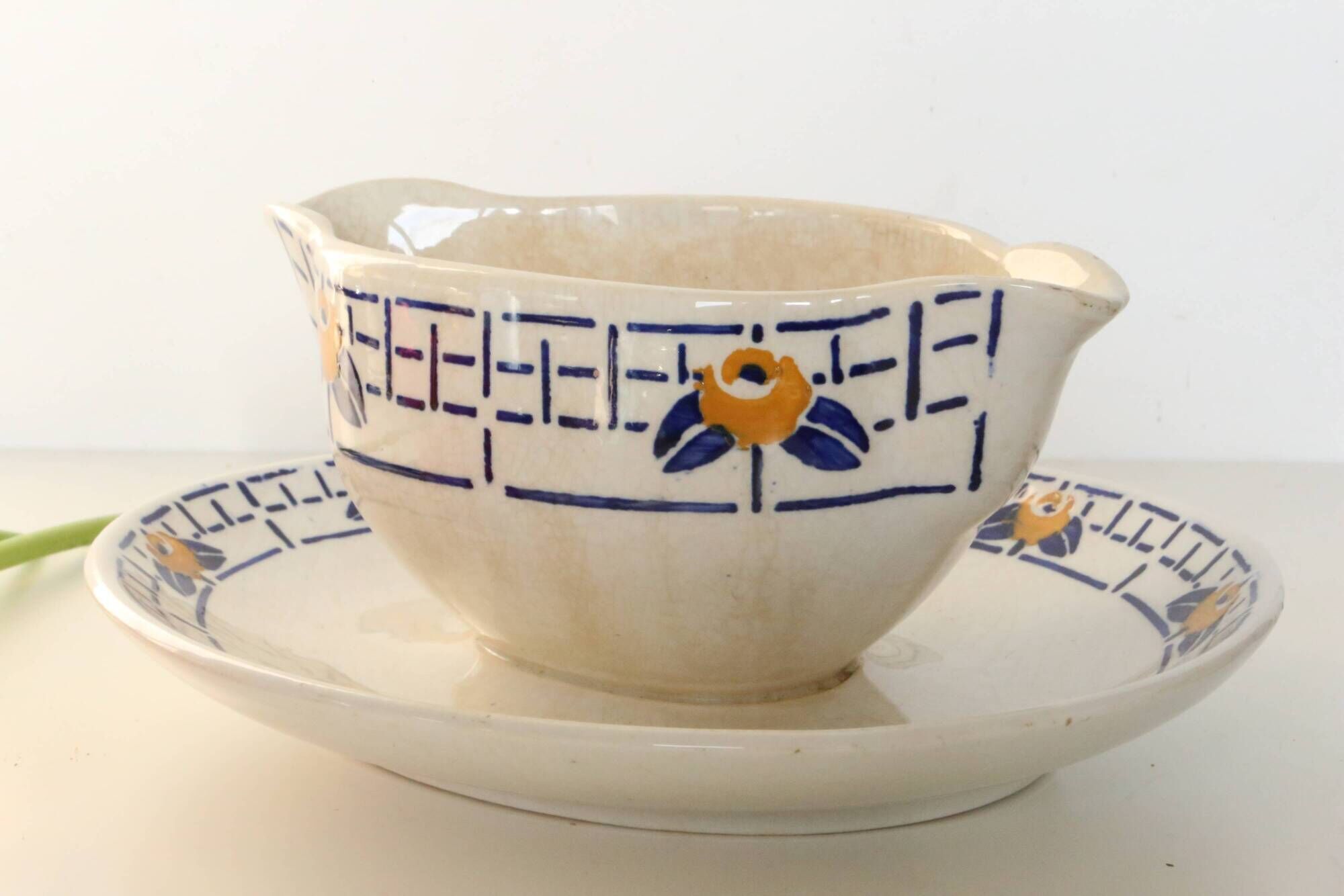 Saucière sarreguemines, ribeauville model, 1930/40, vintage french