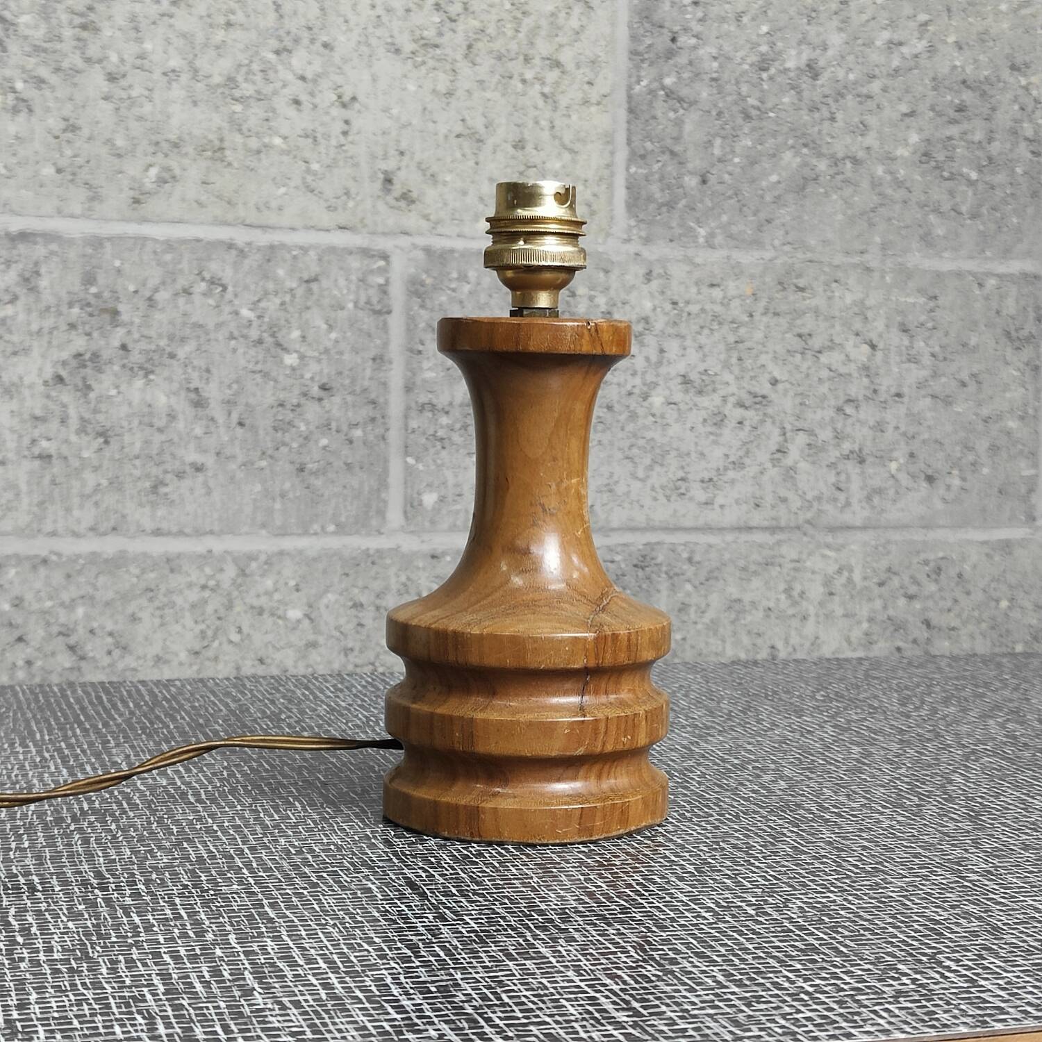 Small turned wooden lamp 1970