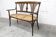 Fischel bench 1930 curved wood artisanal cane handmade