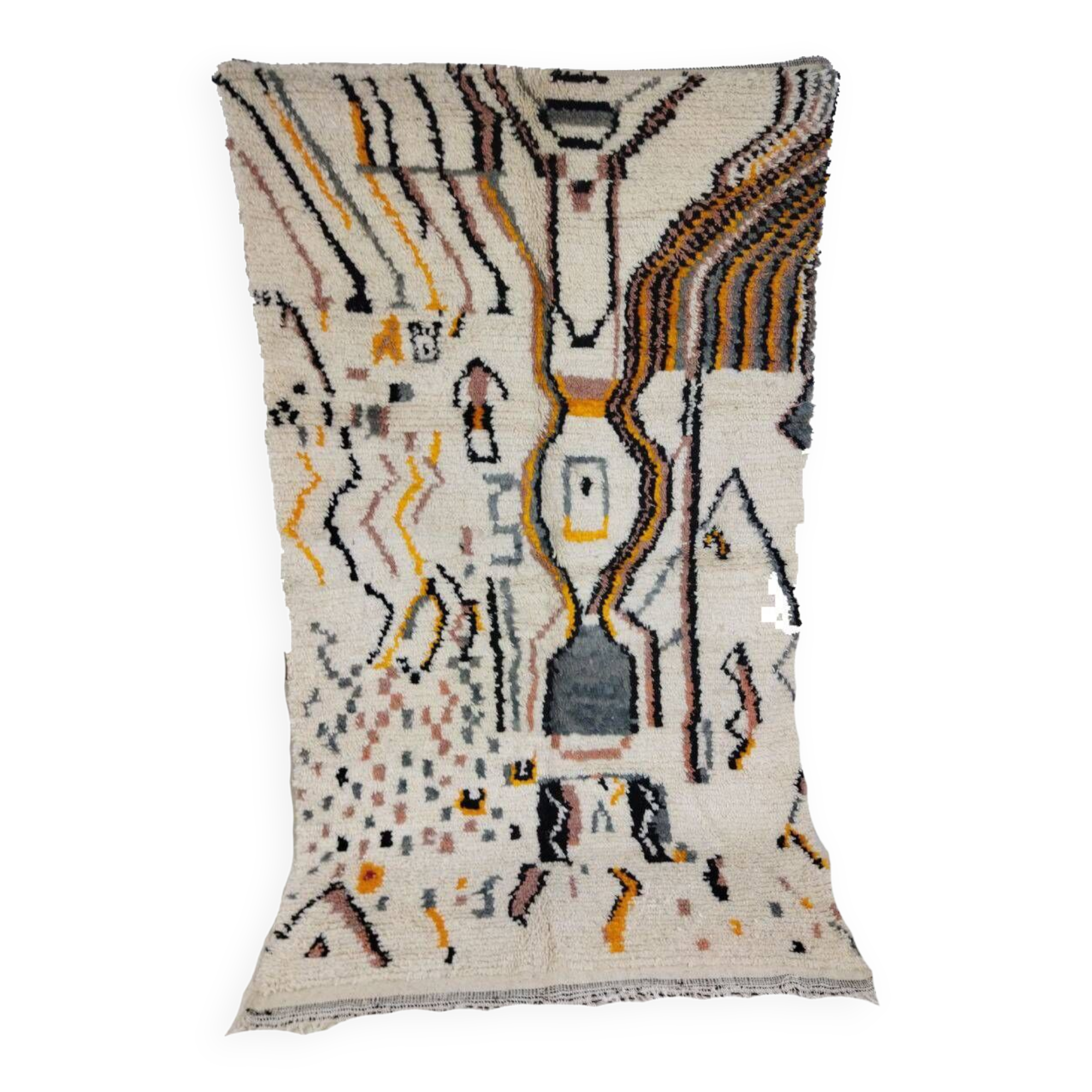Handmade moroccan berber rug 252 x 138 cm