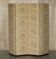 Large screen by George Smith in hardwood and floral fabric.