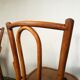 Set de 4 chaises bistrot en bois courbé, dossier épingle