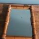 Turned wooden frame mirror 19.5 x 14