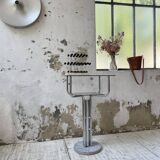 80s glass and marble console