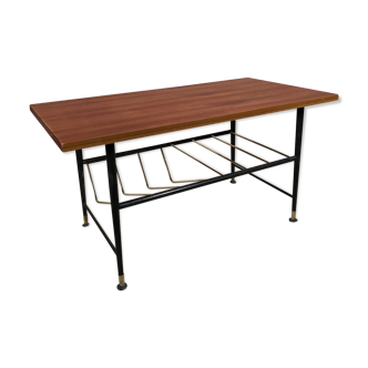 Coffee table steel and brass 1950