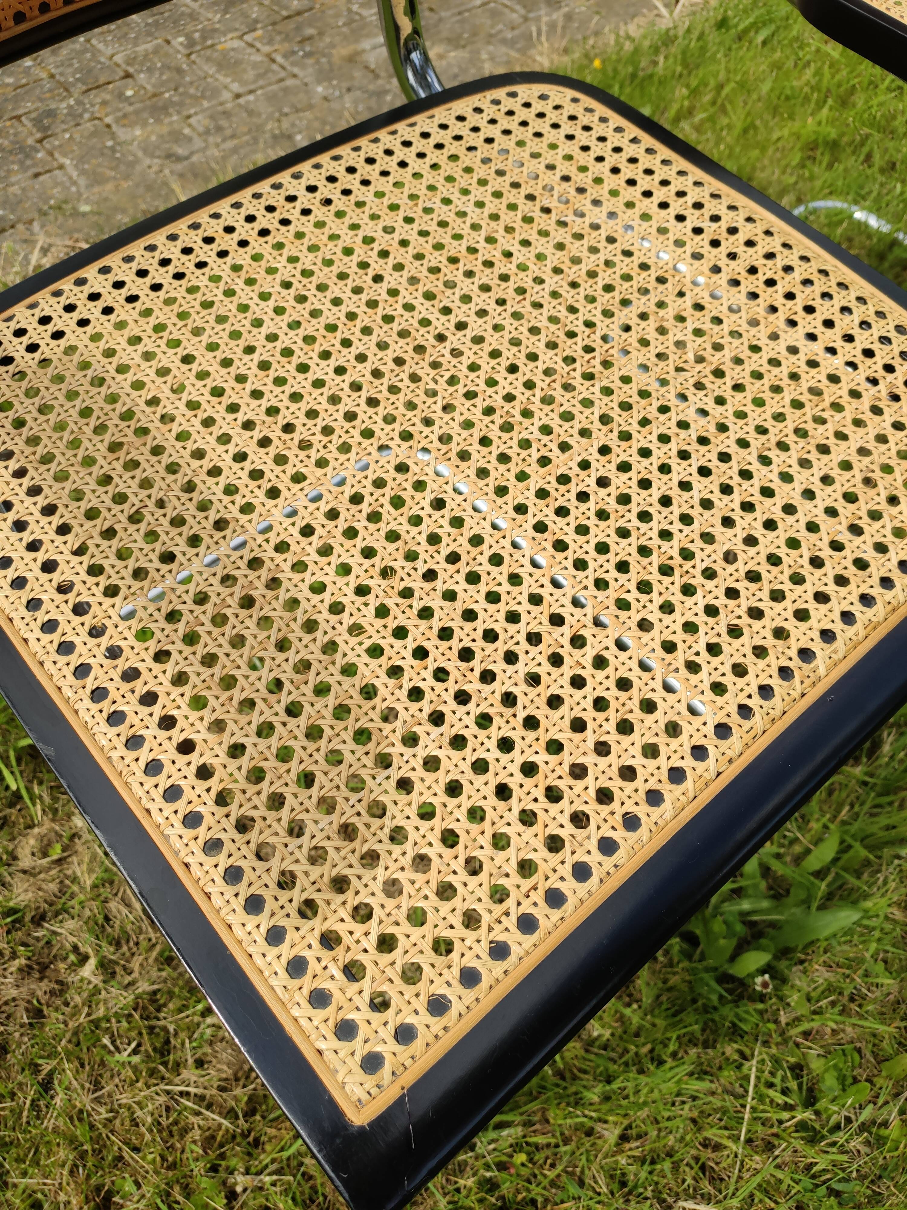 Cesca b64 armchair design Marcel Breuer, years 70