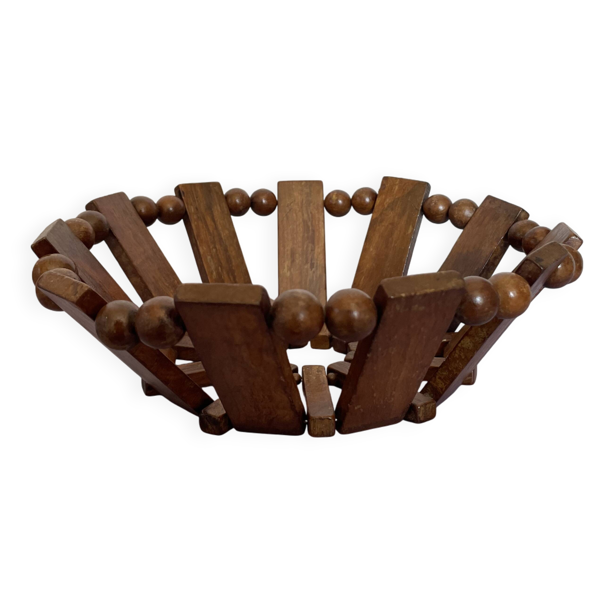 Teak fruit basket