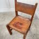 Set of 6 Maison Regain chairs in leather and elm