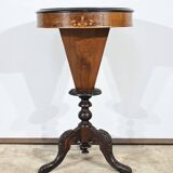Trumpet Table for Work and Games, Walnut – Late 19th Century