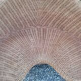 Rattan armchair and rattan coffee table from the 70s