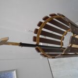 Italian umbrella stand from the 50s, wood and metal