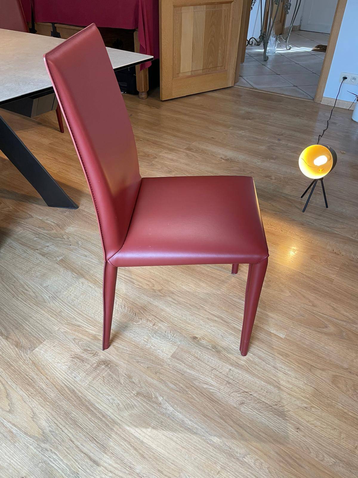 Roche bobois – design dining table + 4 chairs – excellent condition