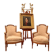 Pair of Louis XVI style walnut shepherdesses circa 1900