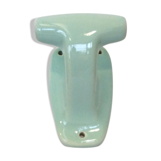 Patère en porcelaine vert clair mint