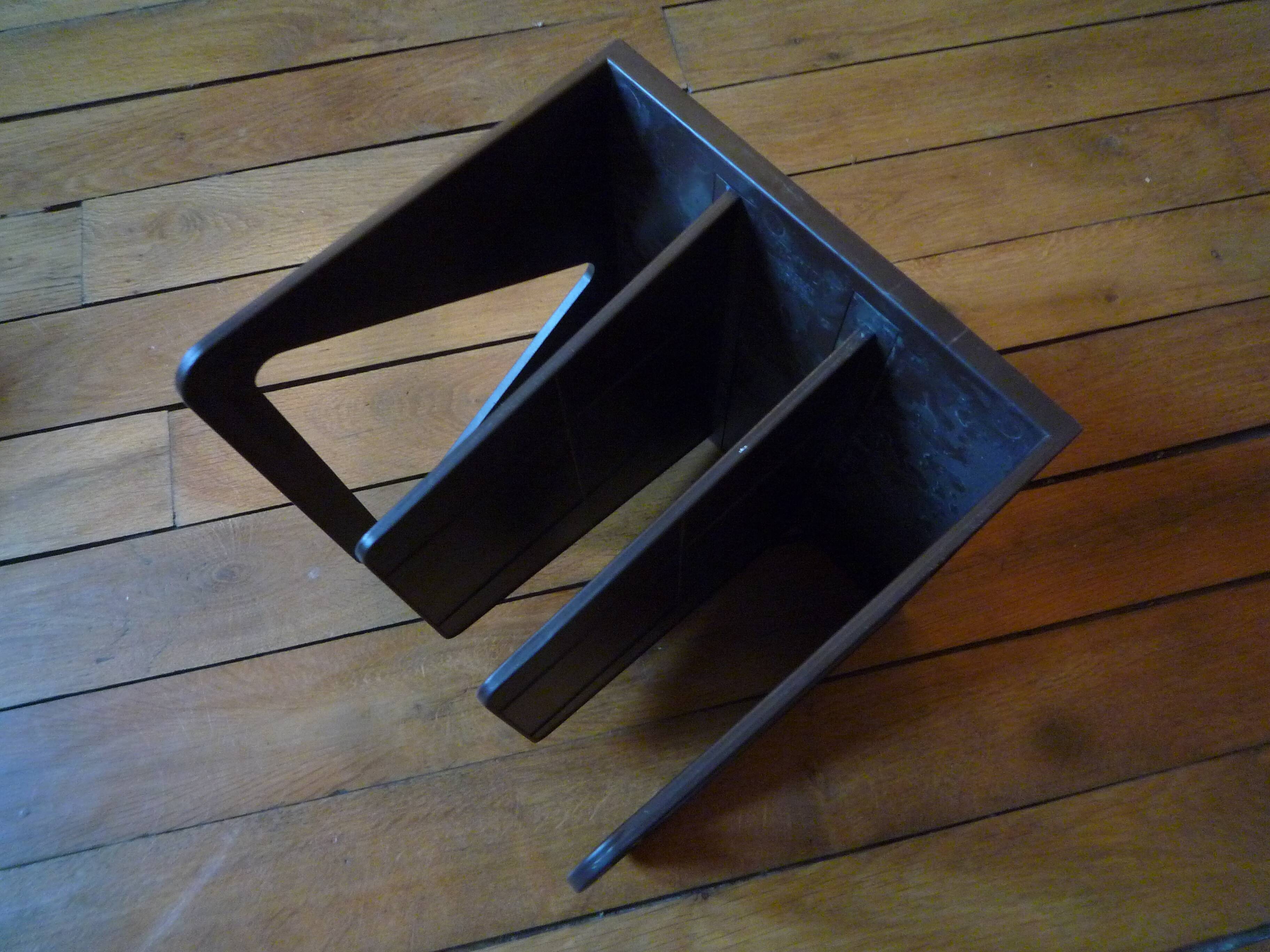 Plastic vinyl record holder, Standy Esselte, vintage 1980s