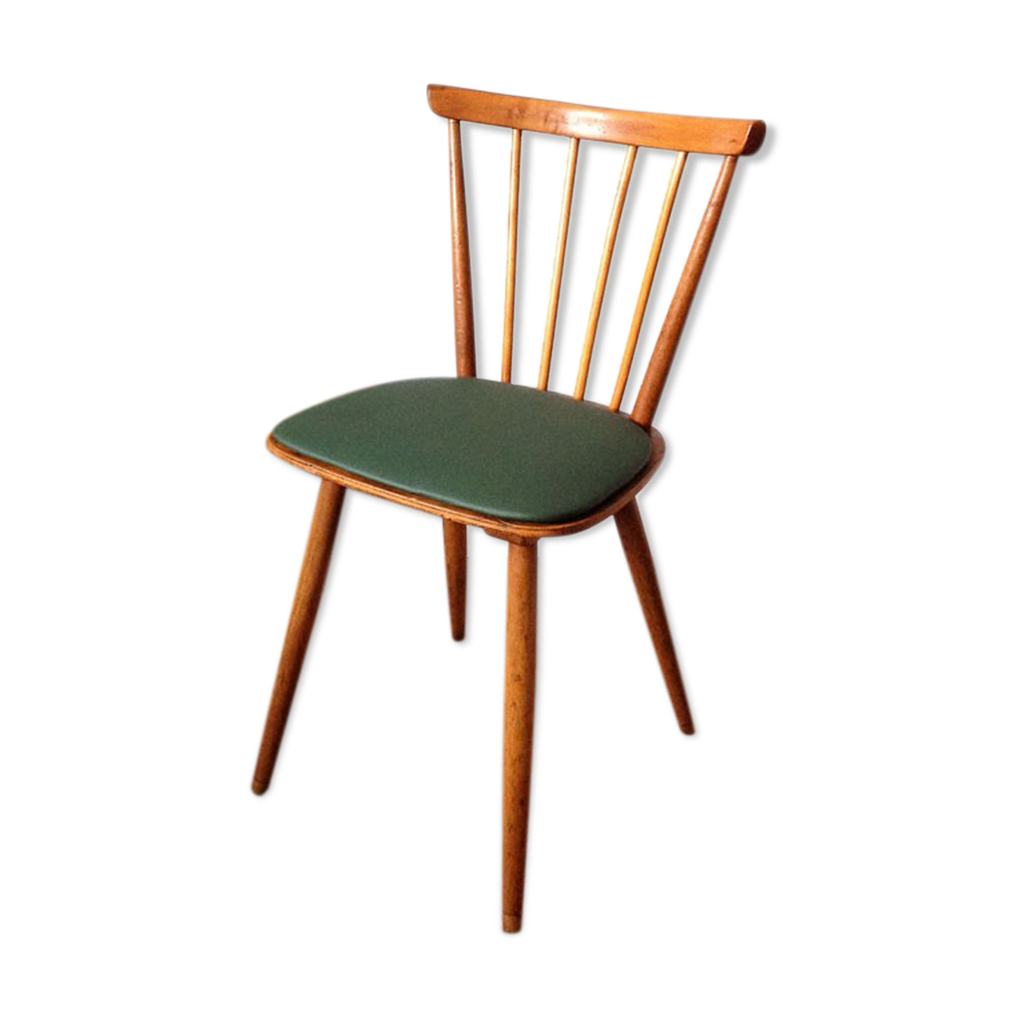 Chair with wood-khaki bars