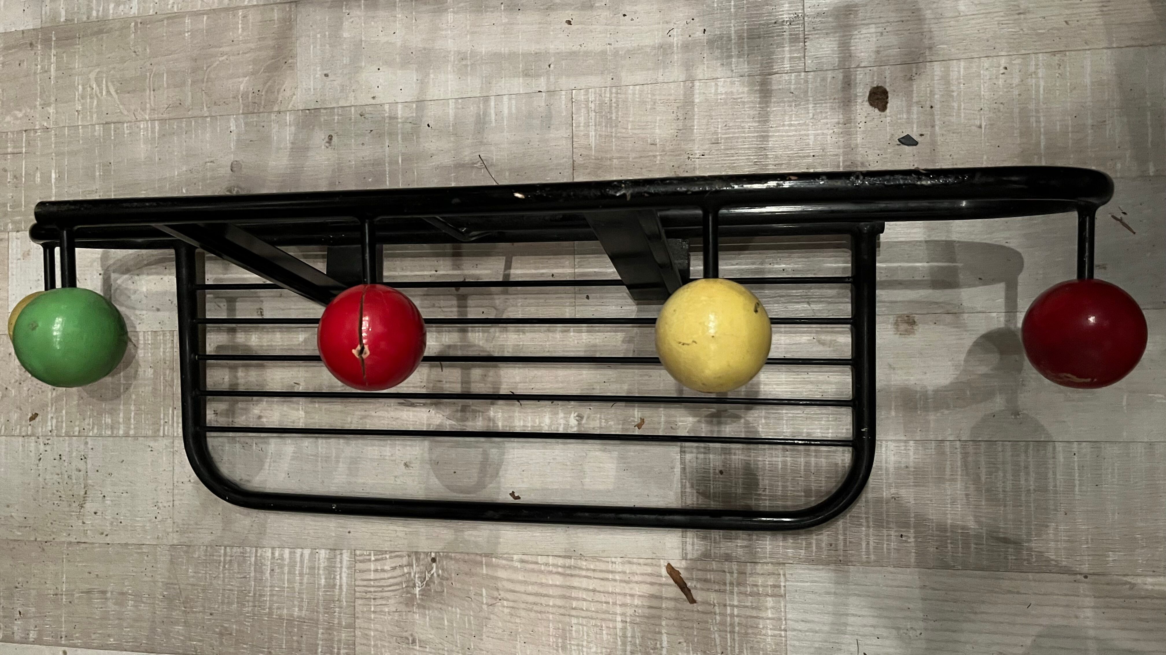 Coat rack 5 balls color 1950