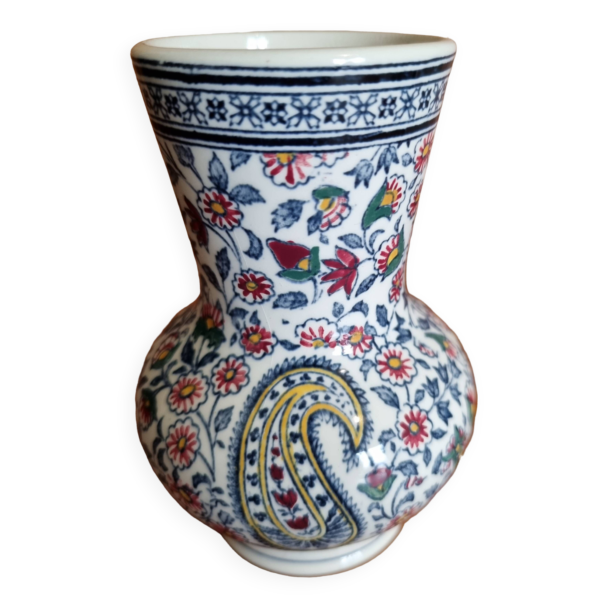 Small vase Gien Cachemire 1938-1960