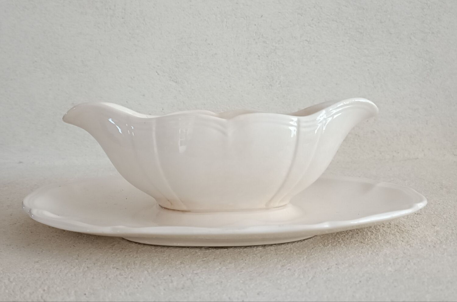 Saucière ivoire de Sarreguemines