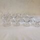 12 engraved fine glass aperitif / liqueur glasses