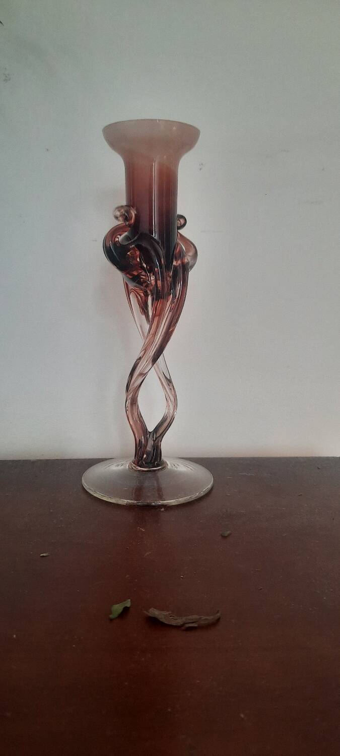Bougeoir verre soufflé