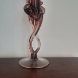 Blown glass candle holder
