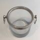 Champagne bucket design in glass and silver-plated metal