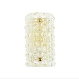 Pair Mid Century Scandinavian Glass & Brass Wall Lamps - C.Fagerlund, 1960s