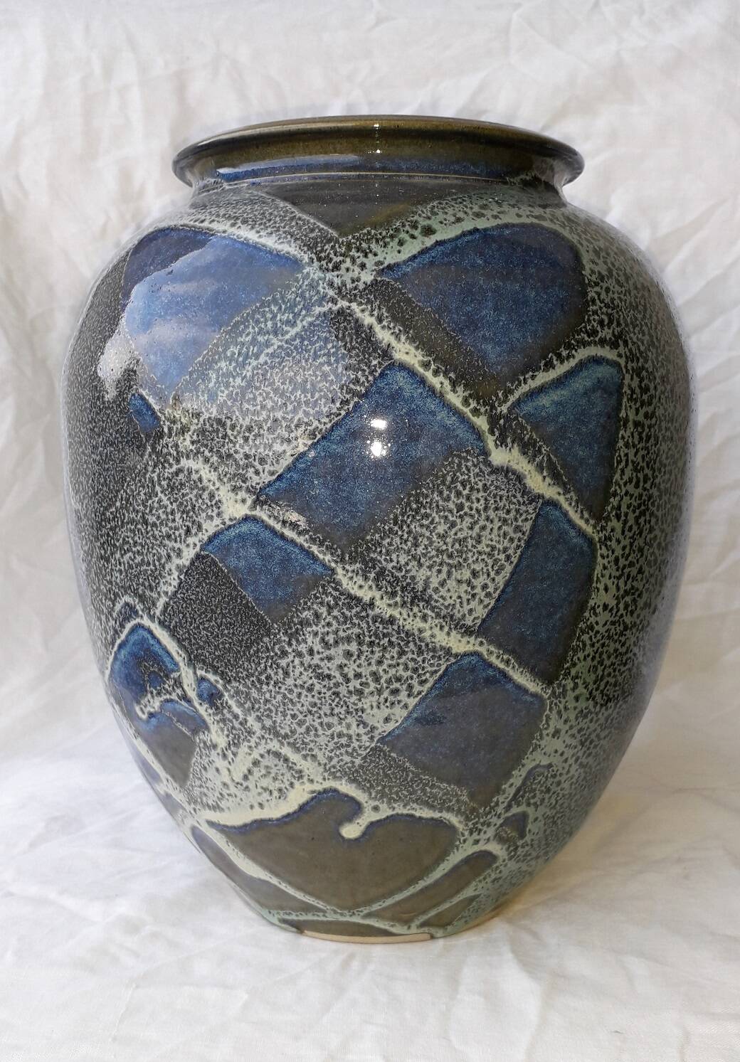 Glazed stoneware vase