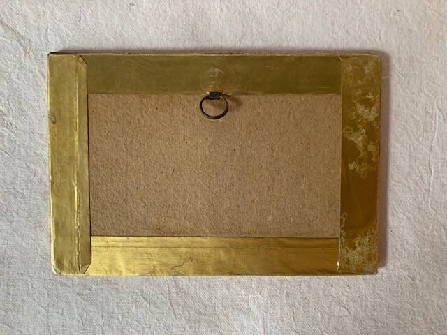 Miniature enhanced engraving, under glass, late 18th century painting, Netherlands