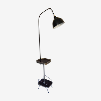 Lampadaire avec tablette vintage